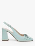 NeroGiardini Leather Slingback Court Shoes, Green