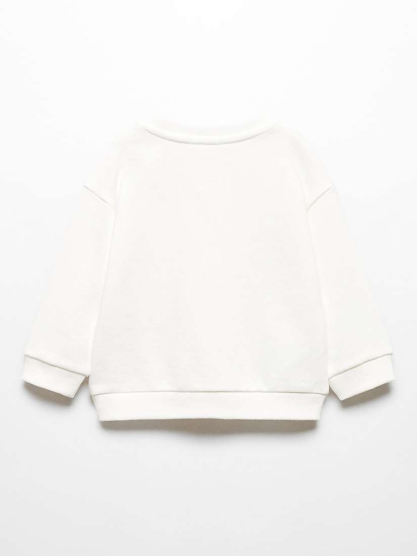 Buy Mango Baby Rose Detail Sweatshirt, Natural White Online at johnlewis.com
