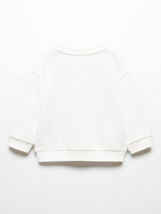 Mango Baby Rose Detail Sweatshirt, Natural White