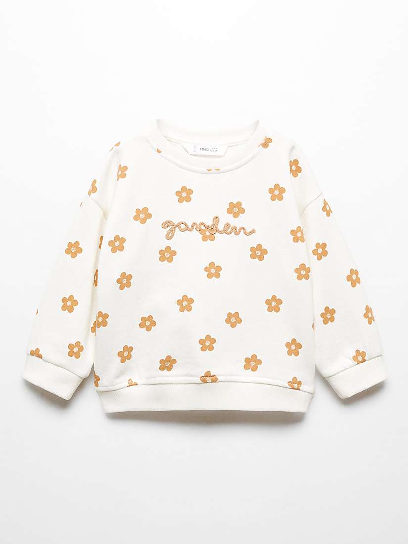 Buy Mango Baby Flower Garden Sweatshirt, Natural White Online at johnlewis.com