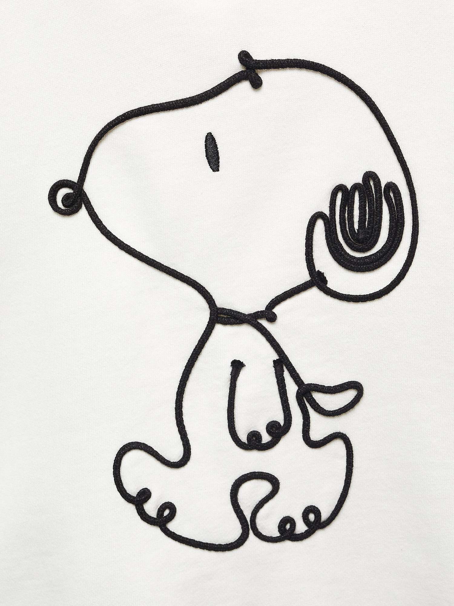 Buy Mango Kids' Snoopy Hooded Sweatshirt, Natural White Online at johnlewis.com