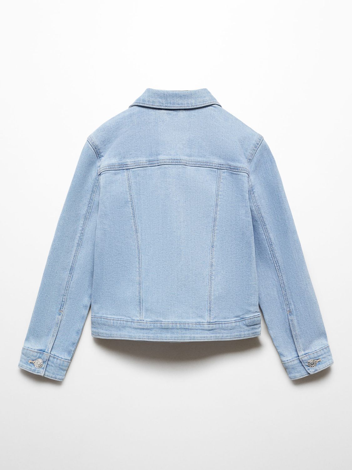 Mango Kids' Allegra Denim Jacket, Open Blue