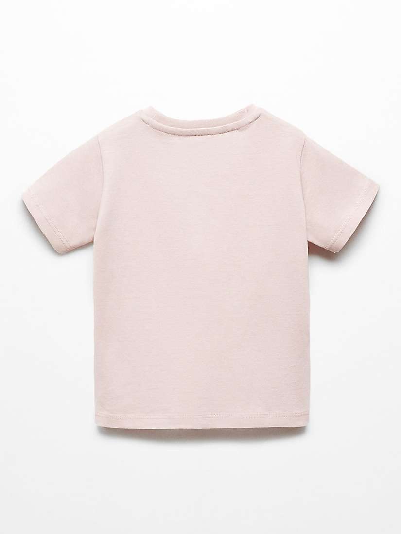 Buy Mango Baby Snoopy Textured T-Shirt, Pastel Purple Online at johnlewis.com