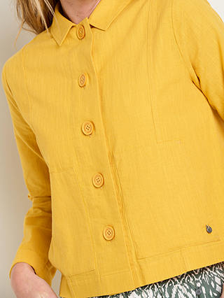 Brakeburn Casual Linen Blend Jacket, Yellow