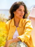 Brakeburn Casual Linen Blend Jacket, Yellow