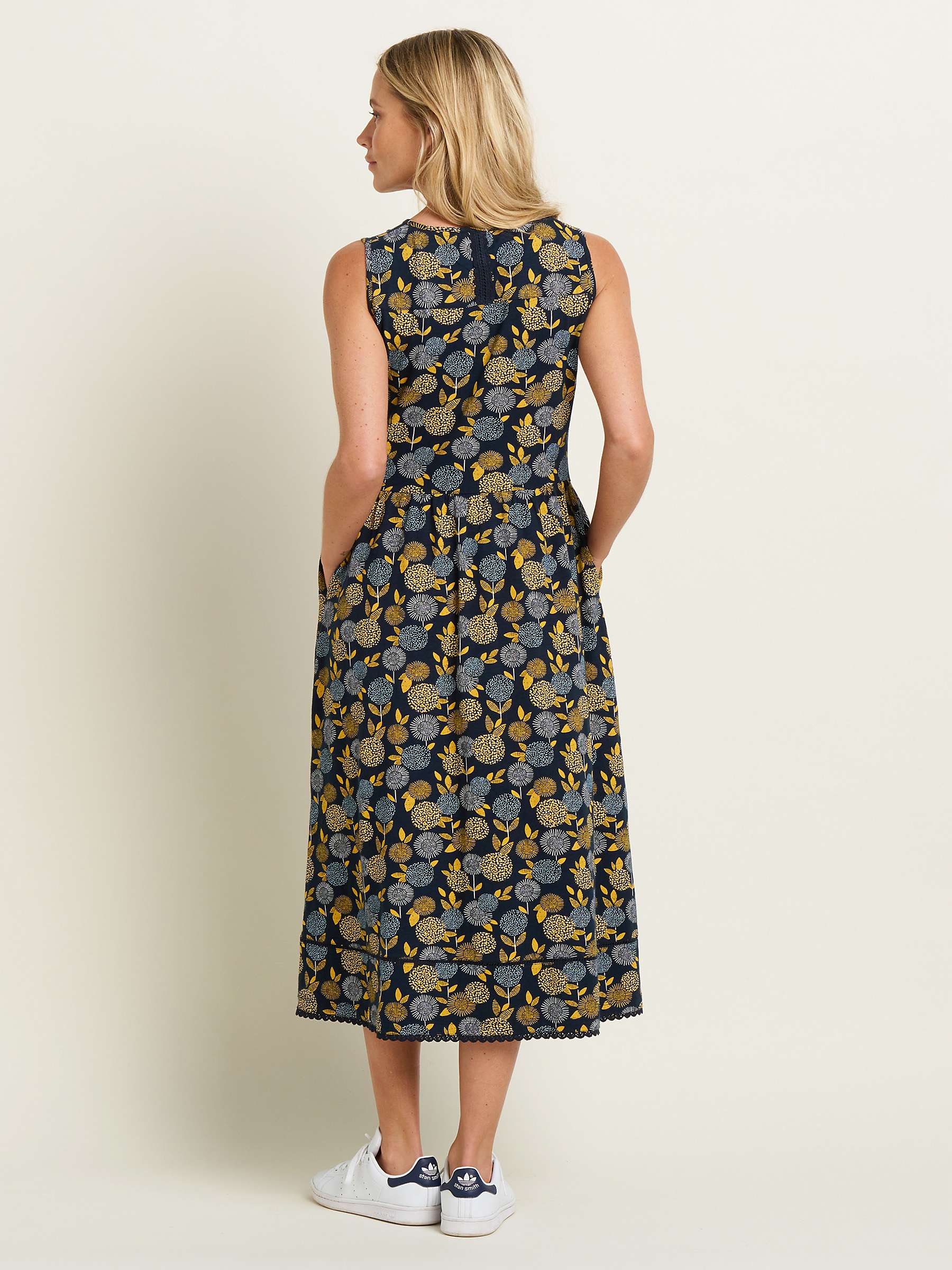 Buy Brakeburn Luna Sleeveless Midi Dress, Navy Online at johnlewis.com