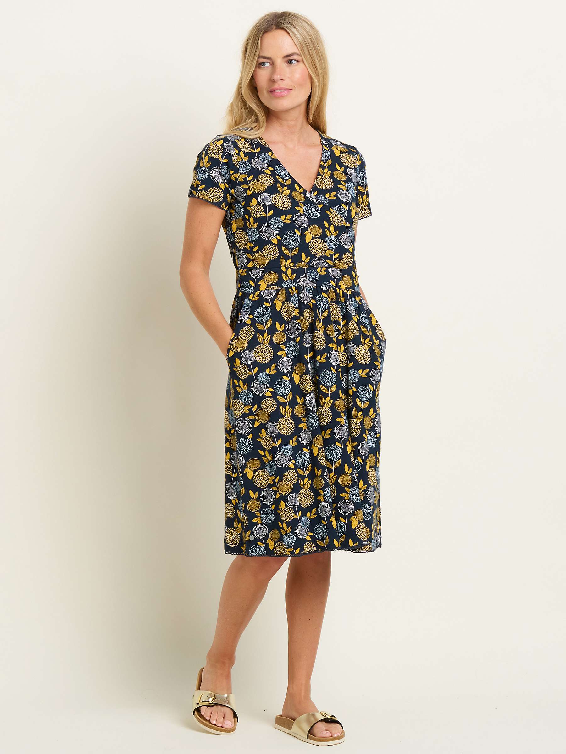 Buy Brakeburn Luna Wrap Dress, Navy Online at johnlewis.com