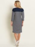 Brakeburn West Bay Stripe Knee Length Dress, Navy/White