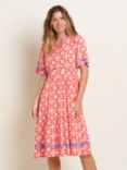 Brakeburn Moroccan Tile Midi Dress, Coral