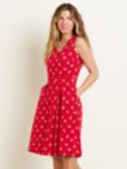 Brakeburn Marnie Posy Print Sleeveless Midi Dress, Red