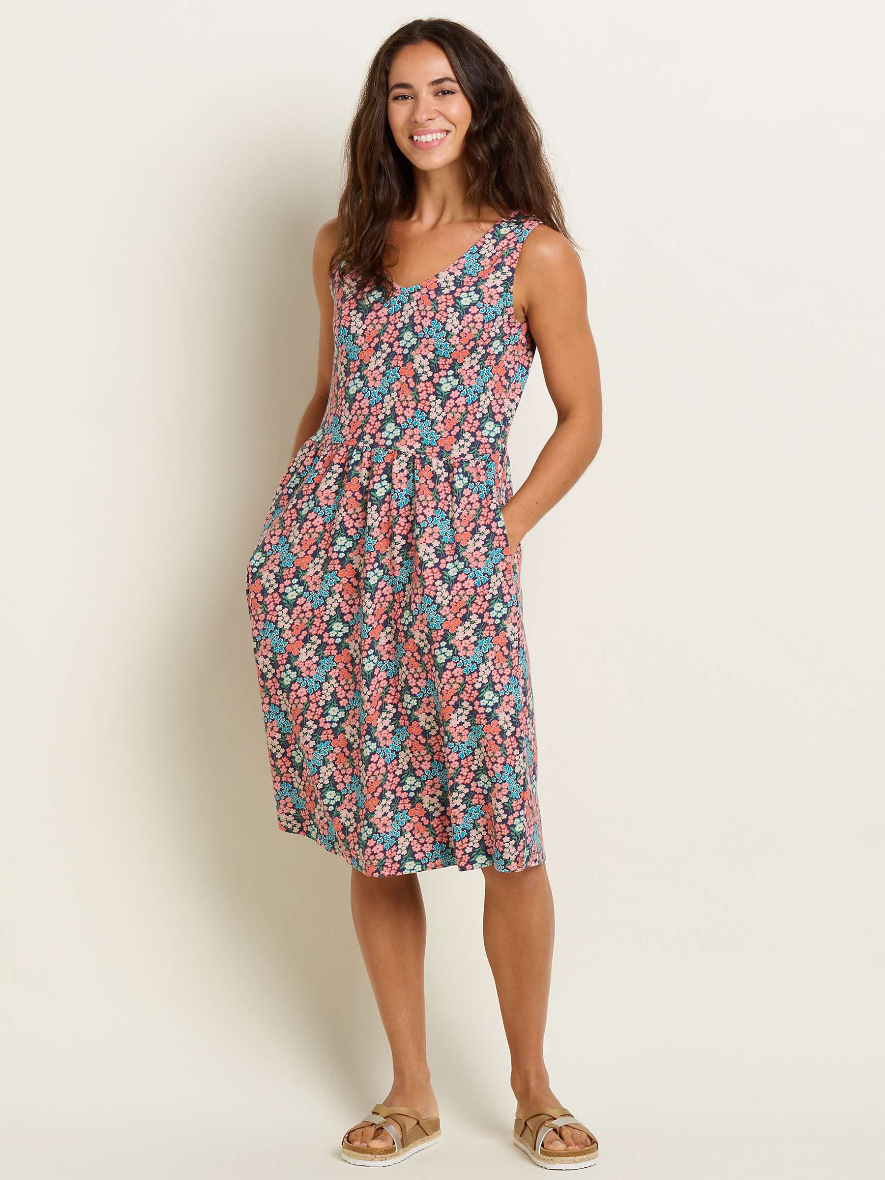 Buy Brakeburn Millie Cotton Sleeveless Dress, Multi Online at johnlewis.com