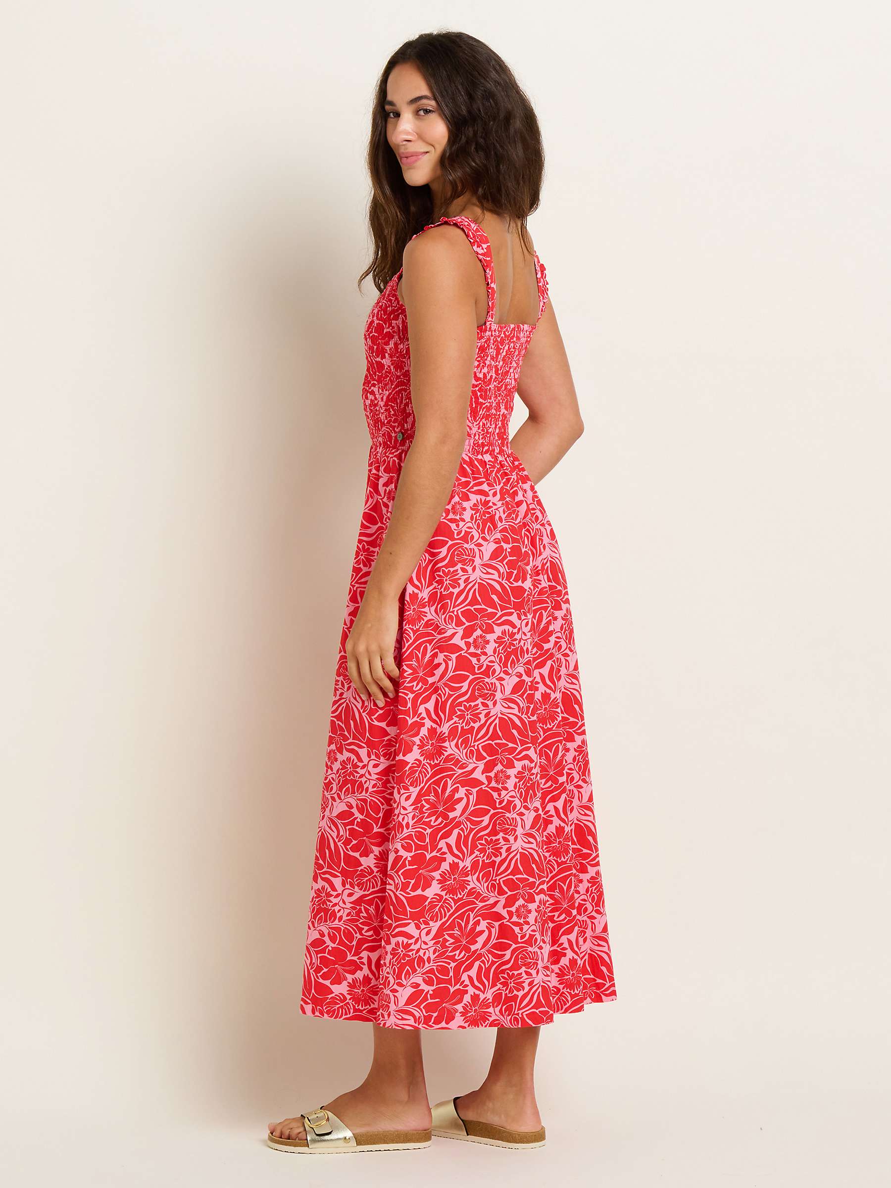 Buy Brakeburn Josie Floral Print Maxi Dress, Red Online at johnlewis.com