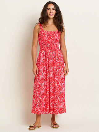 Brakeburn Josie Floral Print Maxi Dress, Red