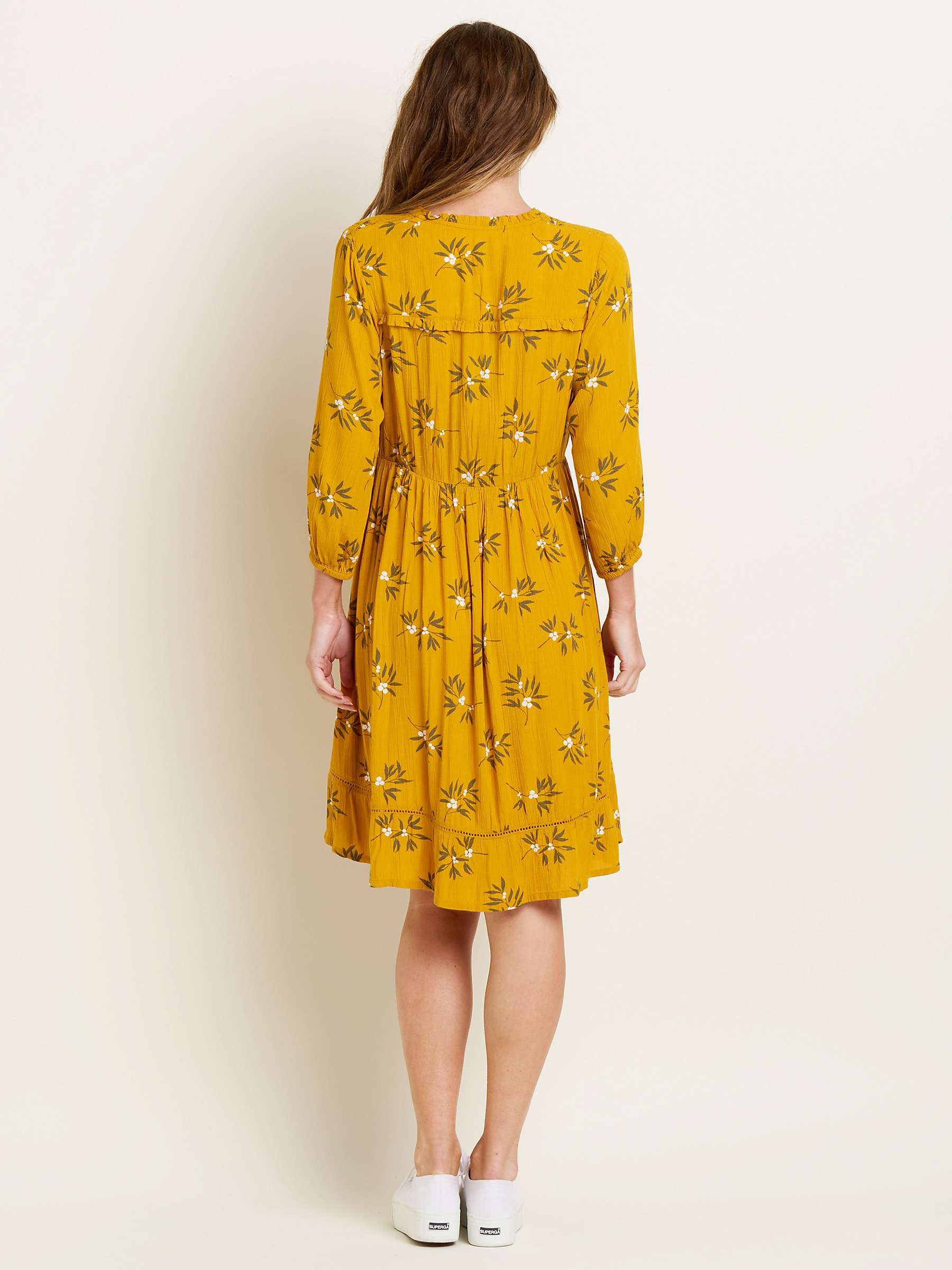 Buy Brakeburn Berry Knee Length Dress, Yellow Online at johnlewis.com