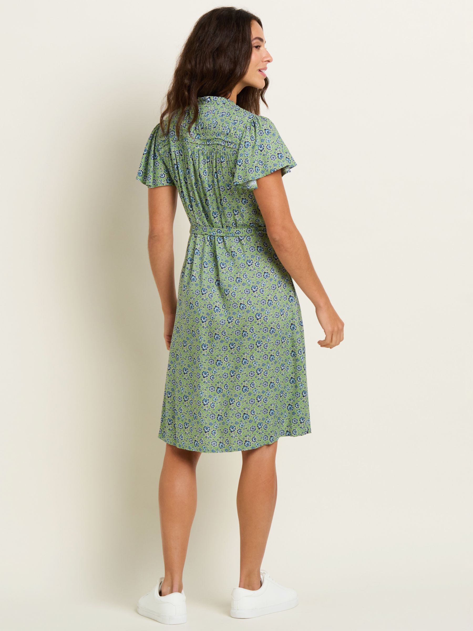 Brakeburn Elsie Knee Length Dress, Green, 18