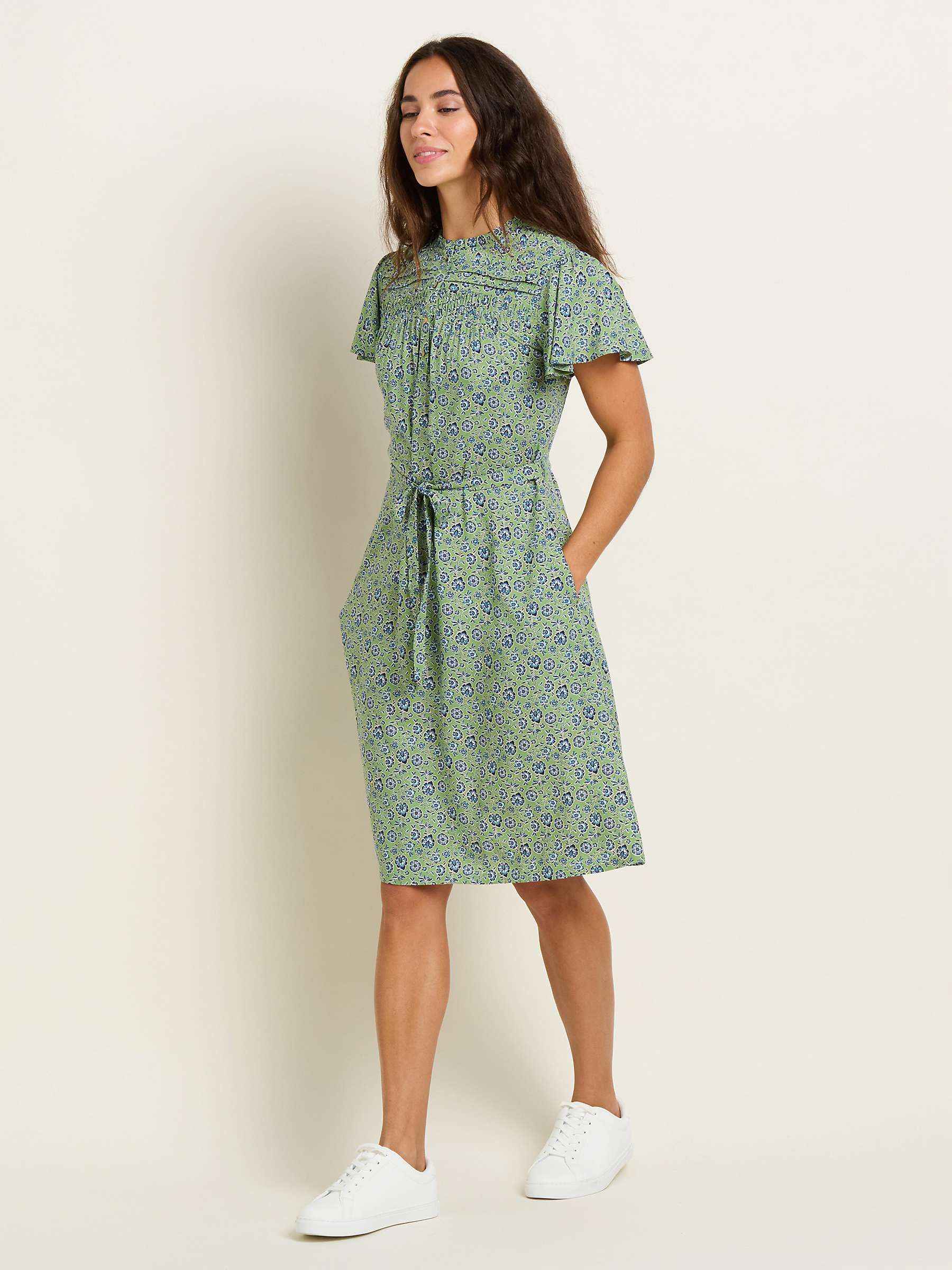 Buy Brakeburn Elsie Knee Length Dress, Green Online at johnlewis.com