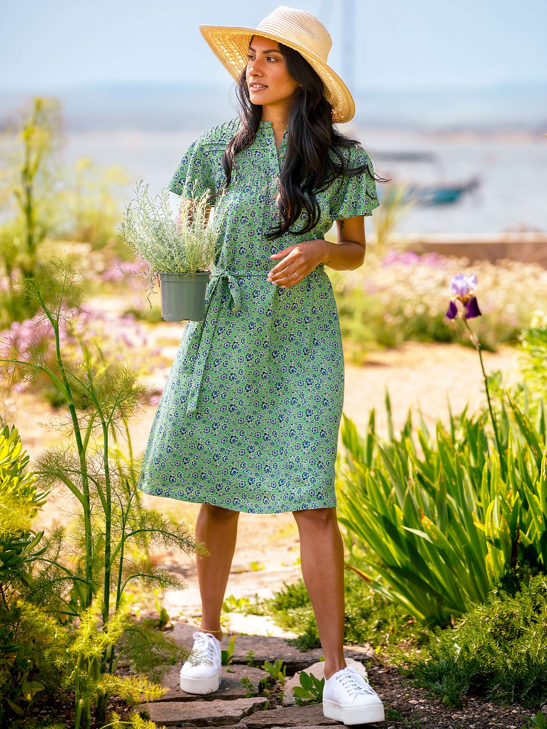 Buy Brakeburn Elsie Knee Length Dress, Green Online at johnlewis.com
