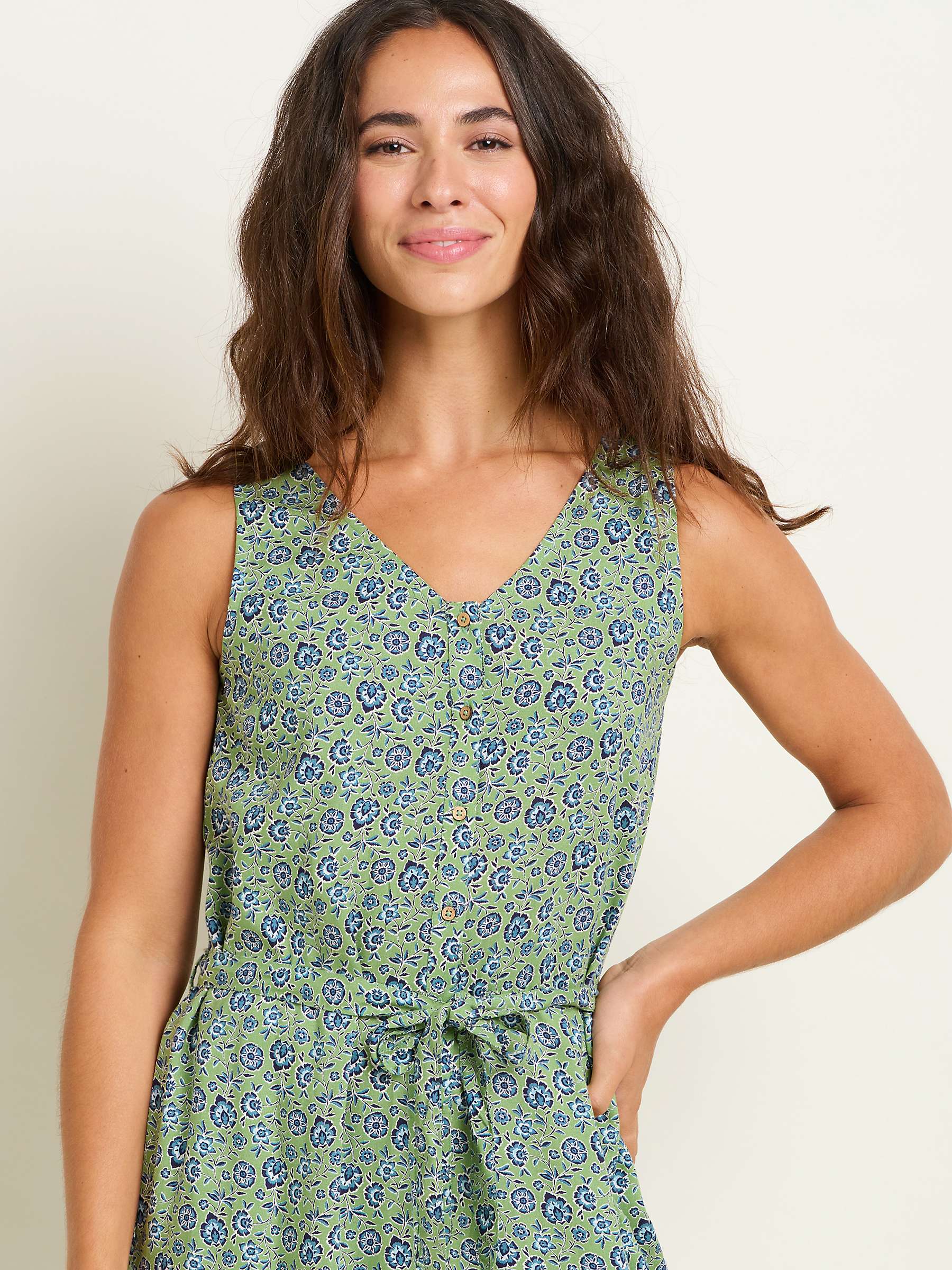Buy Brakeburn Elsie Floral Print Jumpsuit, Green Online at johnlewis.com