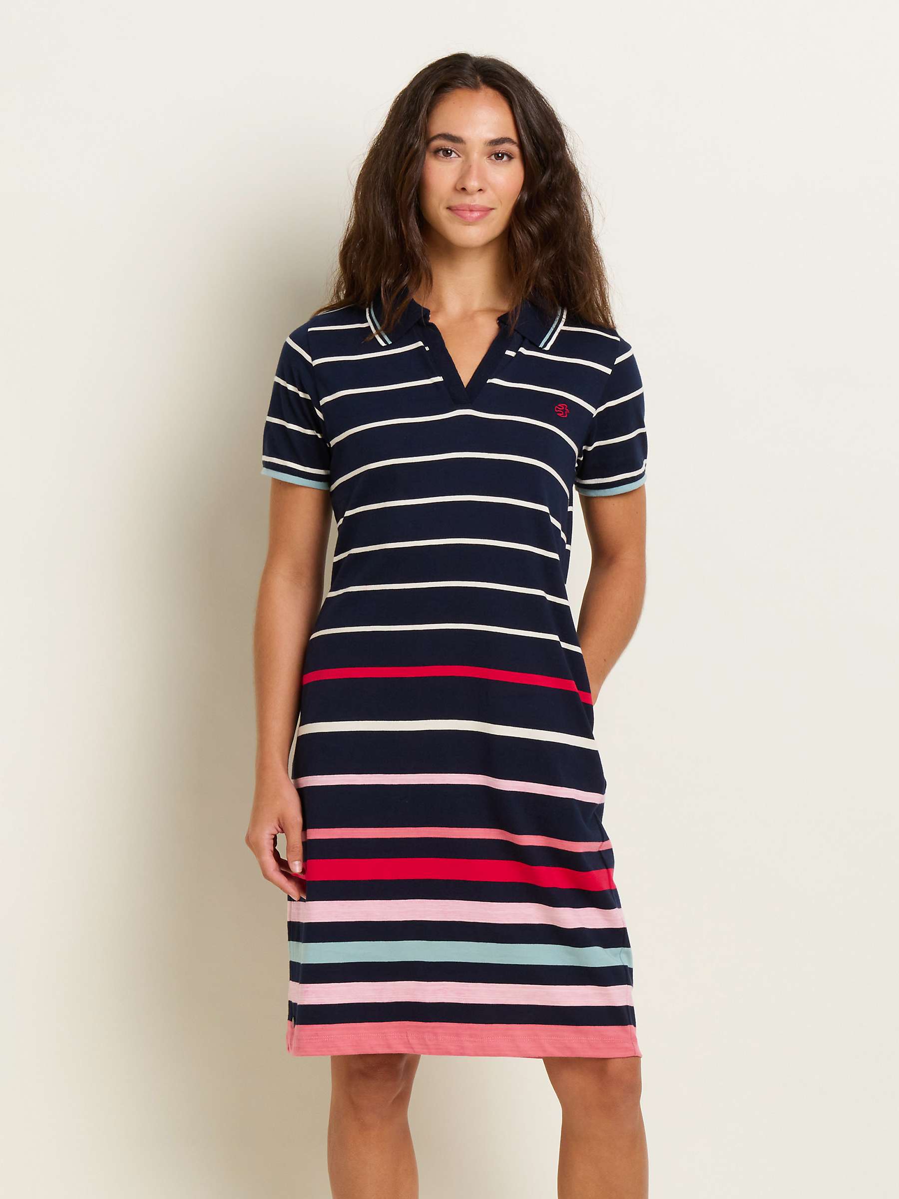 Buy Brakeburn Melody Cotton Polo Dress, Navy Online at johnlewis.com