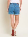 Brakeburn Side Stripe Denim Shorts, Blue