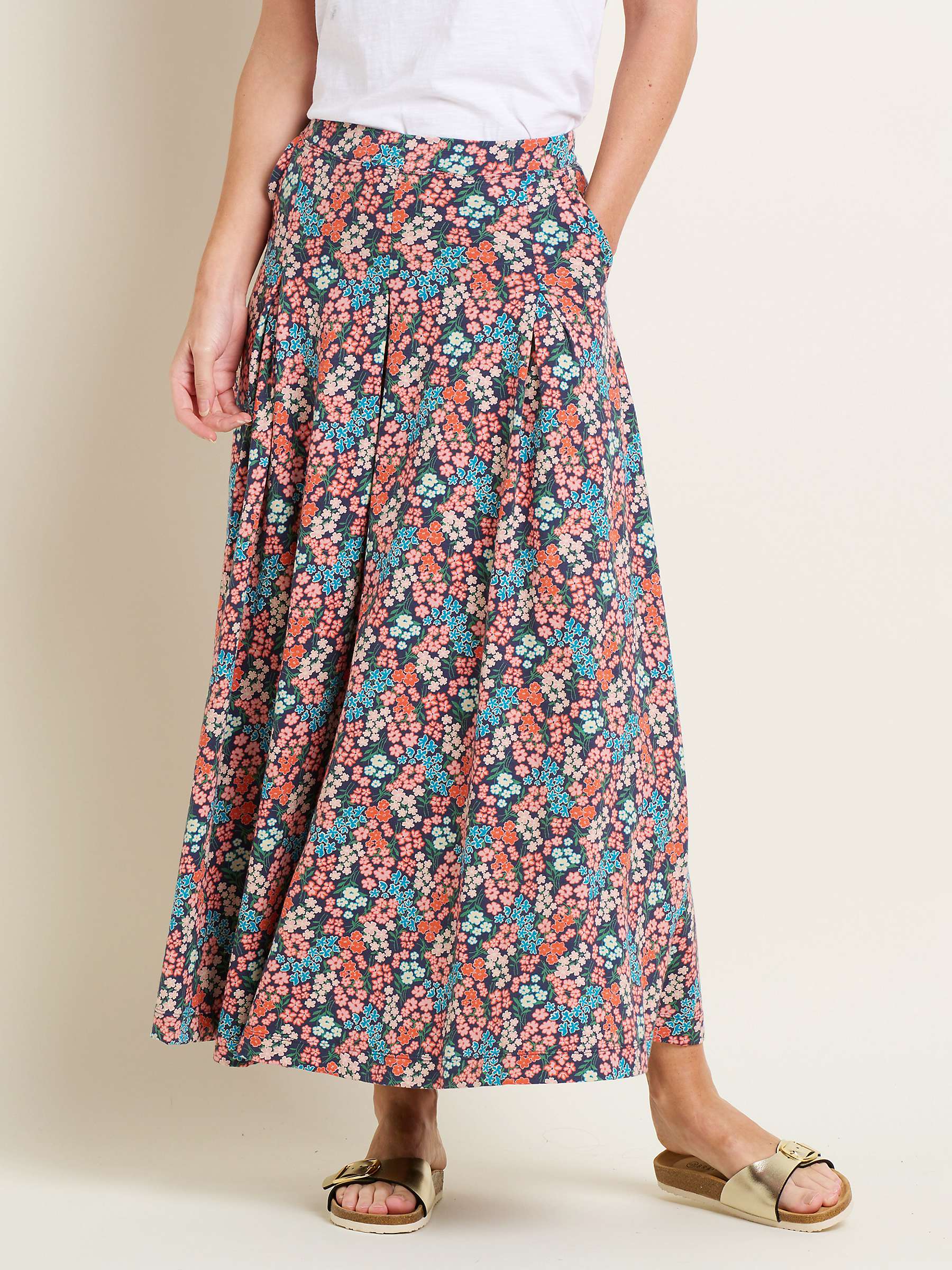 Buy Brakeburn Millie Floral Print Maxi Skirt, Multi Online at johnlewis.com