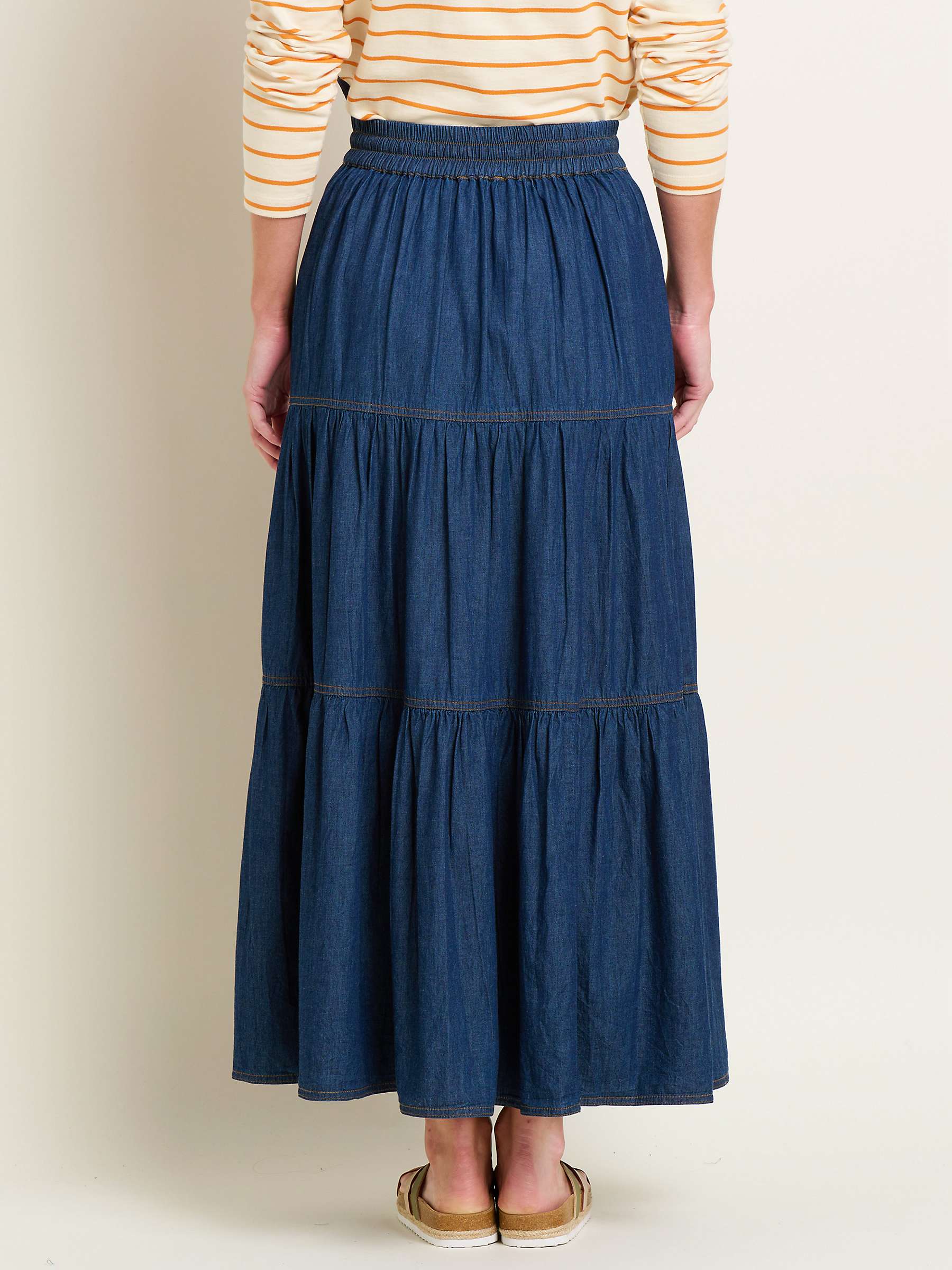 Buy Brakeburn Denim Maxi Skirt, Blue Online at johnlewis.com