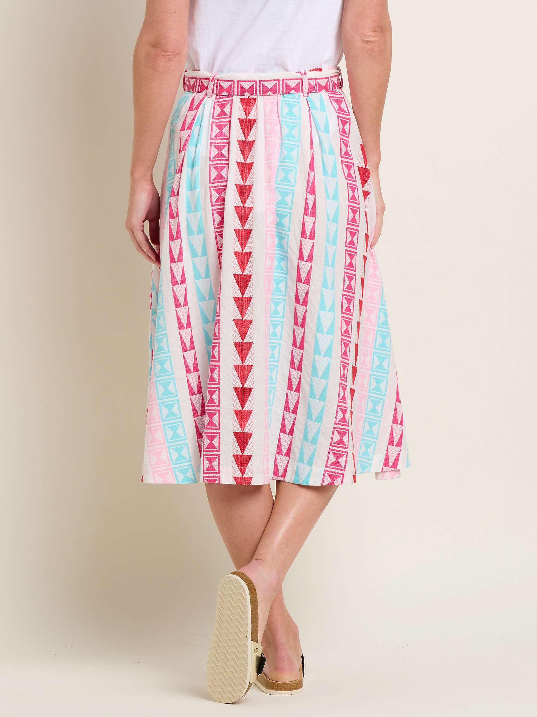 Buy Brakeburn Mandy Geometric Print Midi Skirt, Multi Online at johnlewis.com