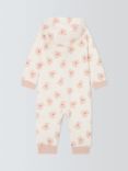 John Lewis ANYDAY Baby Floral Cotton Sweat Onesie, Pink