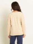 Brakeburn Bella Stripe Crew Neck Sweatshirt, Coral