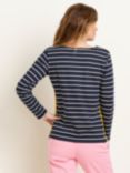 Brakeburn Bella Stripe Crew Neck Sweatshirt, Navy