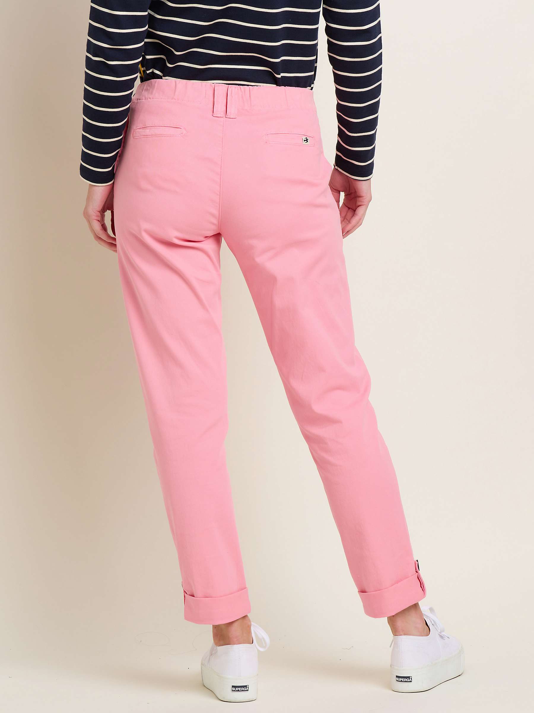 Buy Brakeburn Button Side Trousers, Pink Online at johnlewis.com