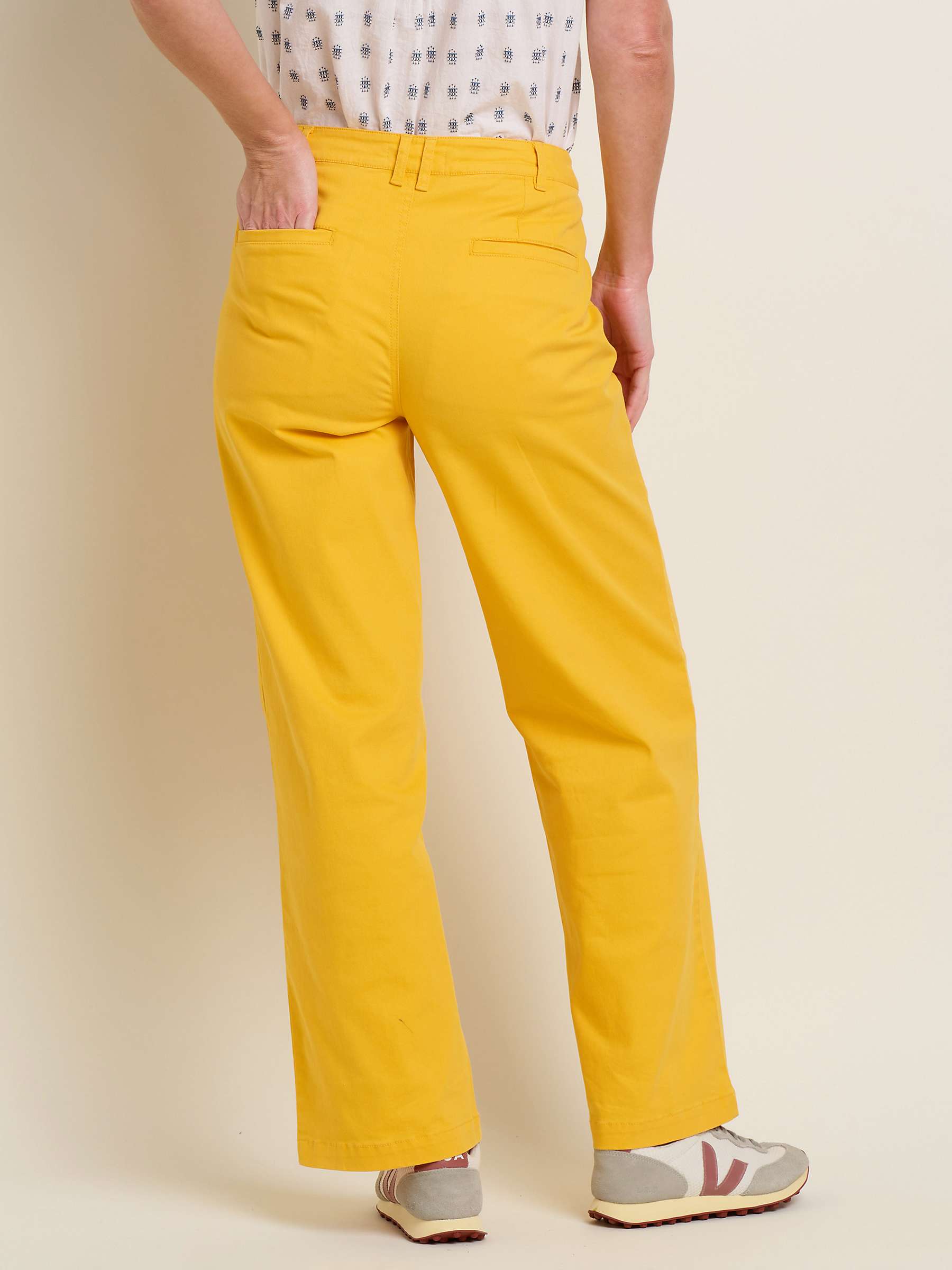Buy Brakeburn Patch Pocket Trousers, Yellow Online at johnlewis.com