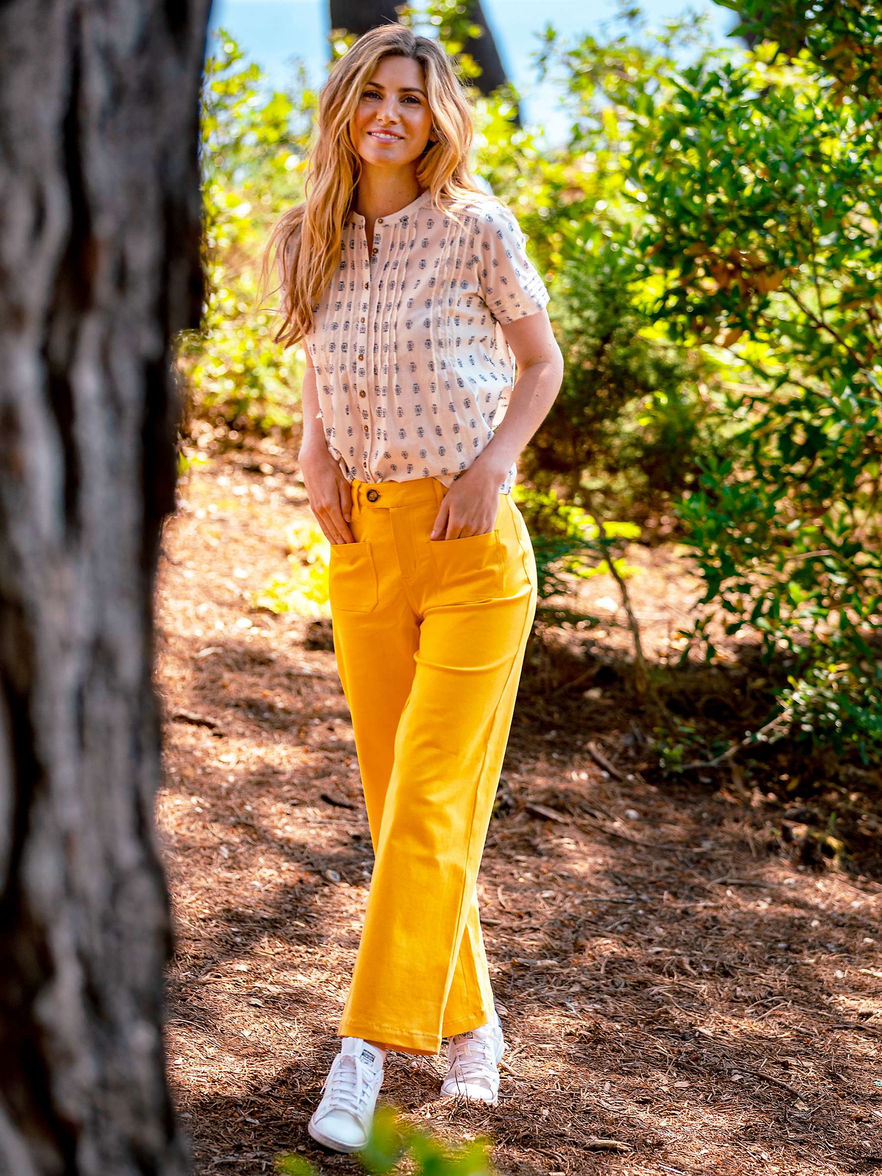 Buy Brakeburn Patch Pocket Trousers, Yellow Online at johnlewis.com