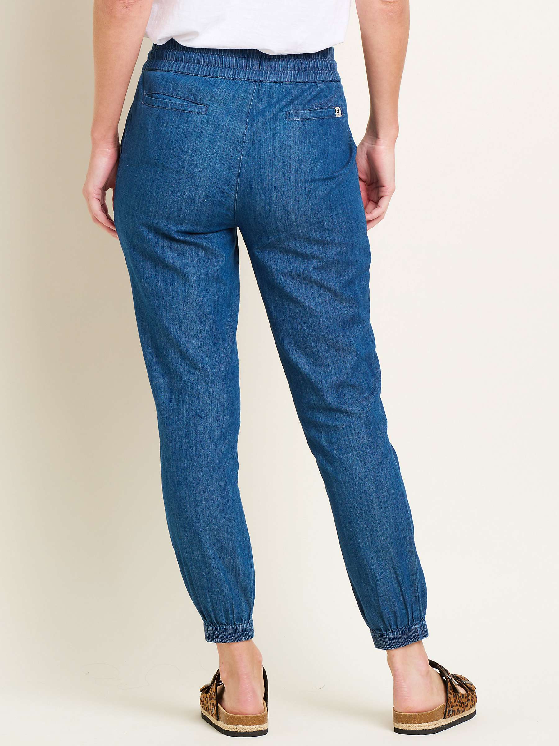 Buy Brakeburn Chambray Beach Trousers, Blue Online at johnlewis.com