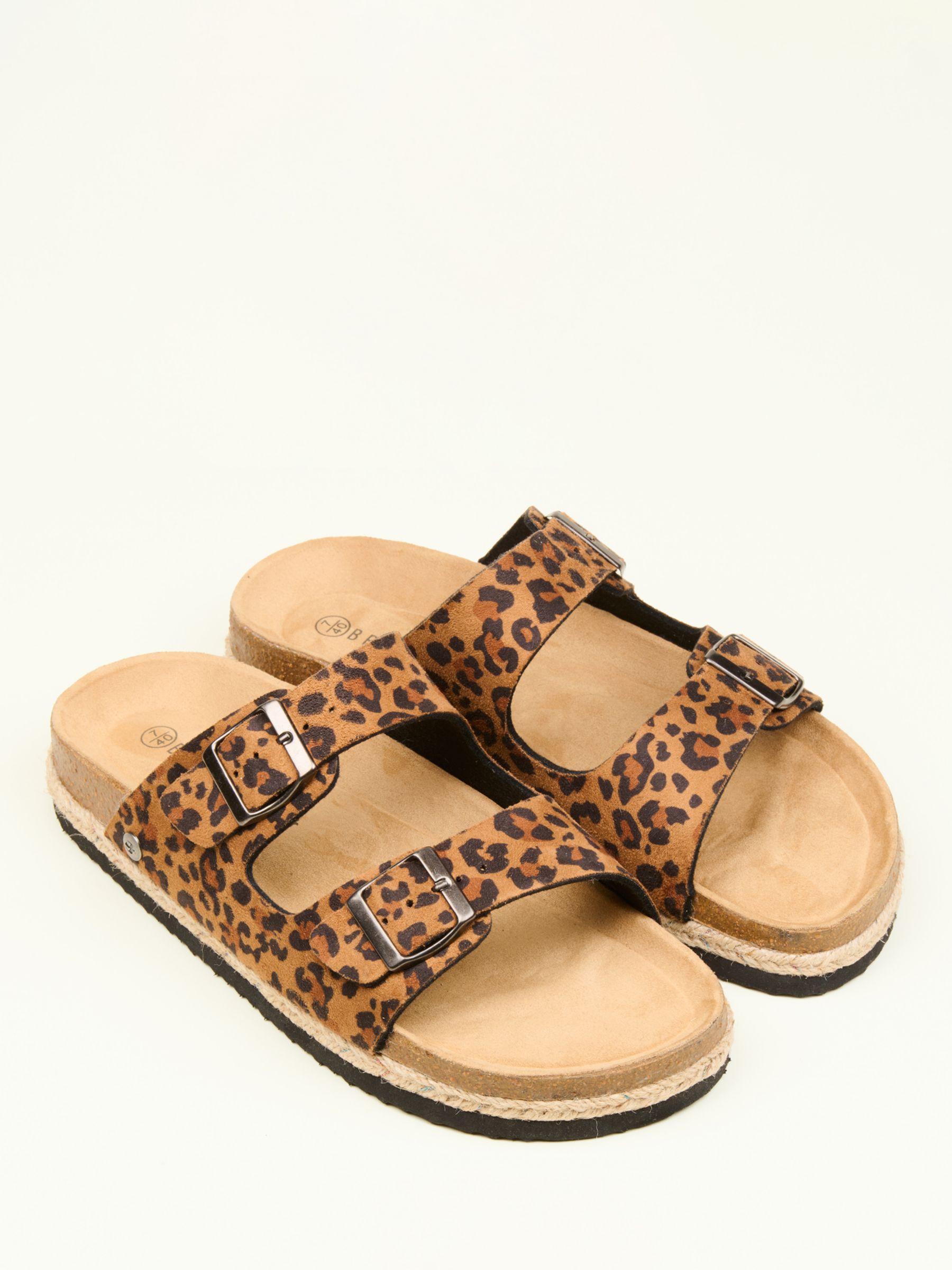 Buy Brakeburn Leopard Buckle Strap Sandals, Multi Online at johnlewis.com