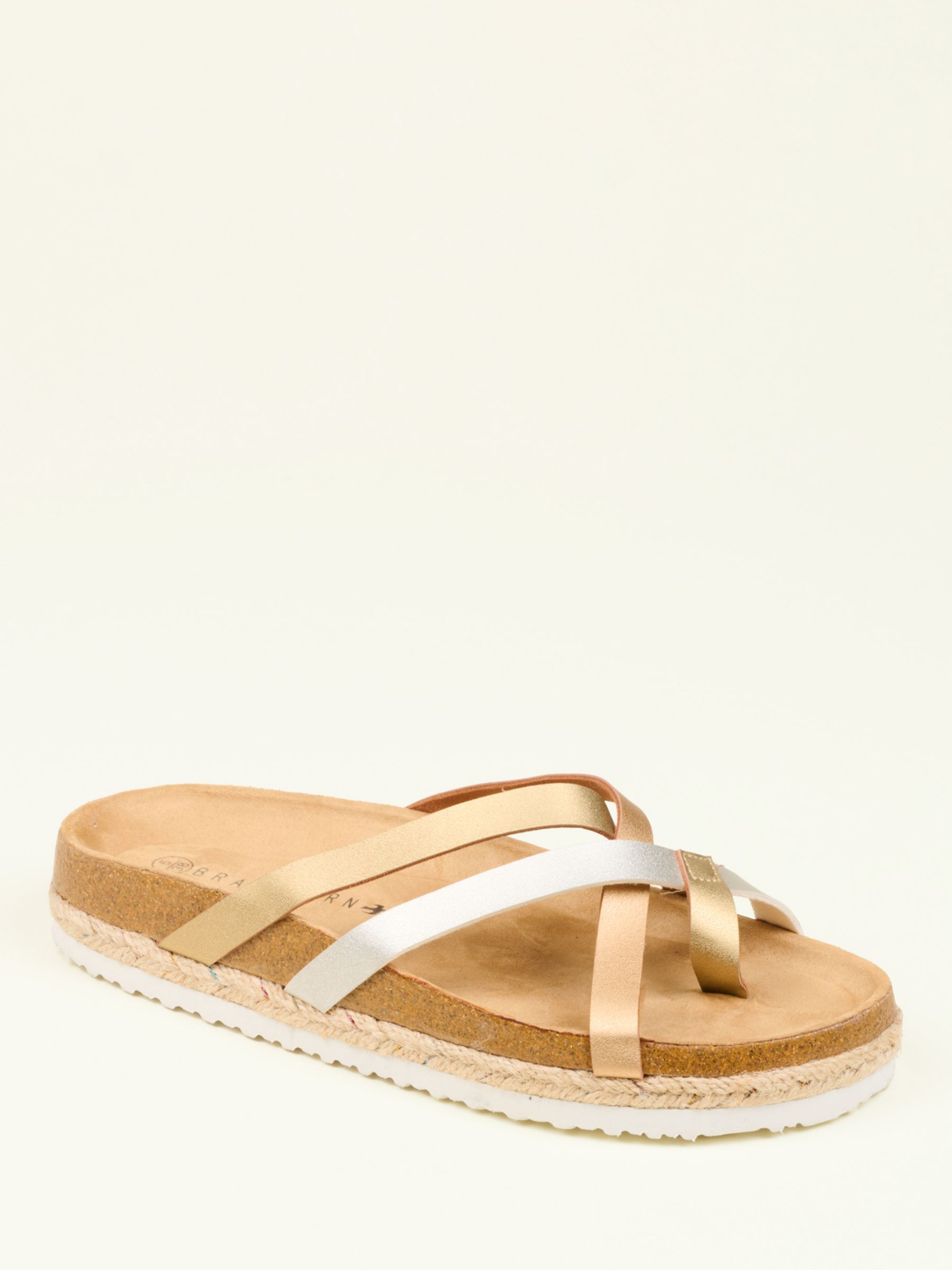 Buy Brakeburn Metallic Multi Strap Sandals, Multi Online at johnlewis.com