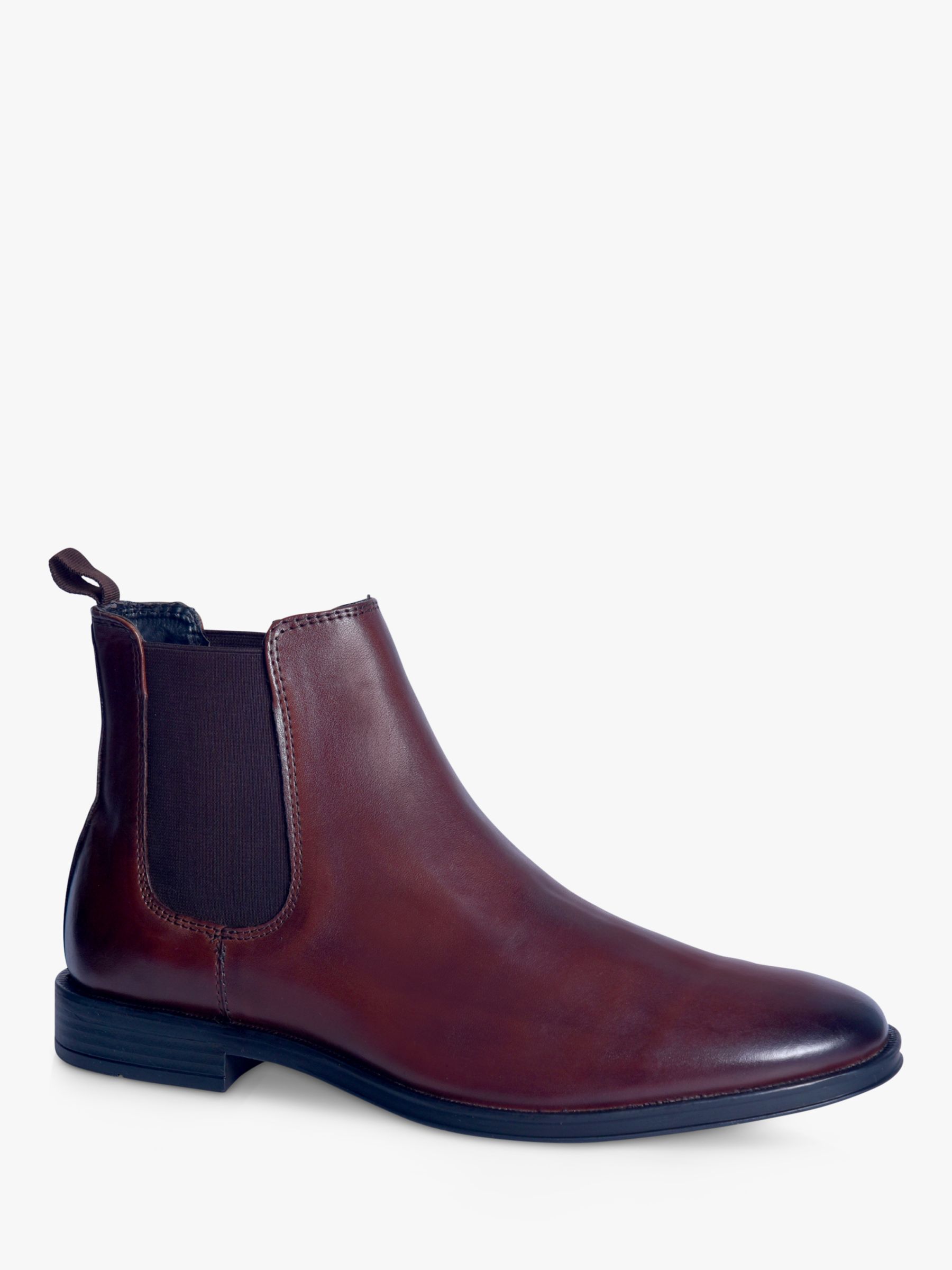 Silver Street London Islington Leather Chelsea Boots, Brown, 7