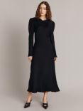 Ghost Frankie Cowl Neck Maxi Dress, Black