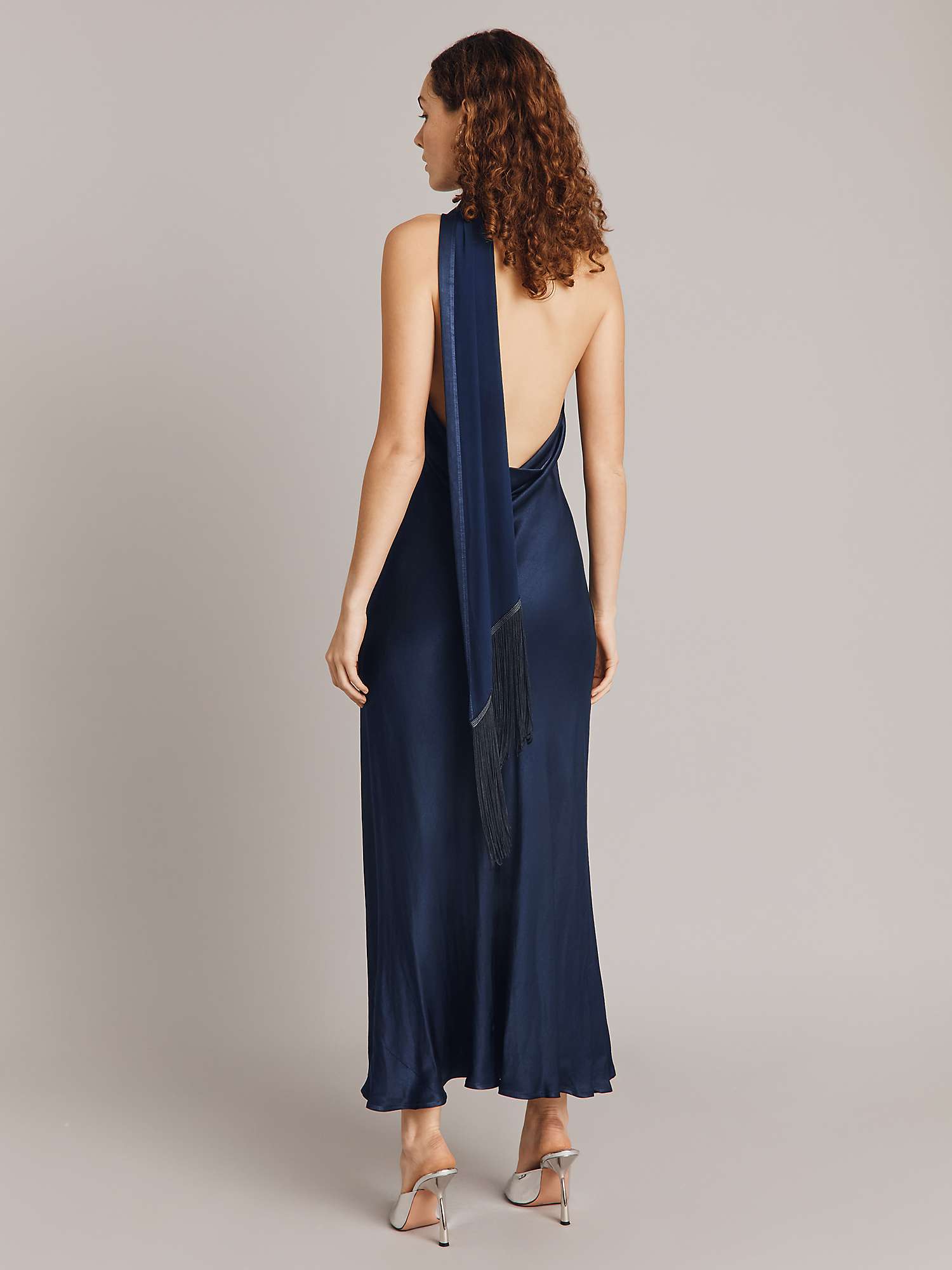 Buy Ghost Florence Backless Halter Neck Midi Dress Online at johnlewis.com