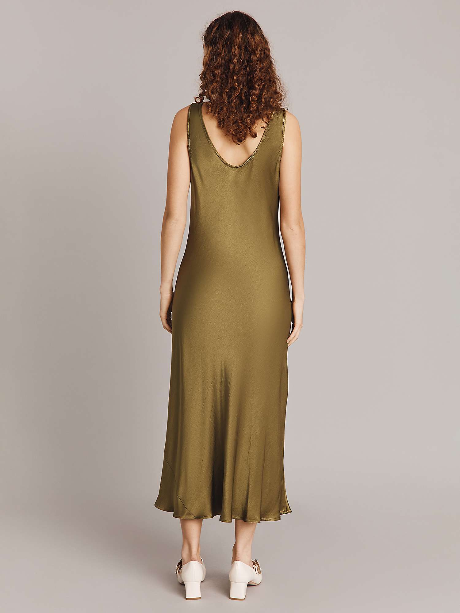 Buy Ghost Palm Bias Cut Satin Slip Dress Online at johnlewis.com