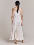 Ghost Poppy Satin Maxi Skirt, Ivory