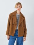 John Lewis ANYDAY Relaxed Cuff City Coat, Camel