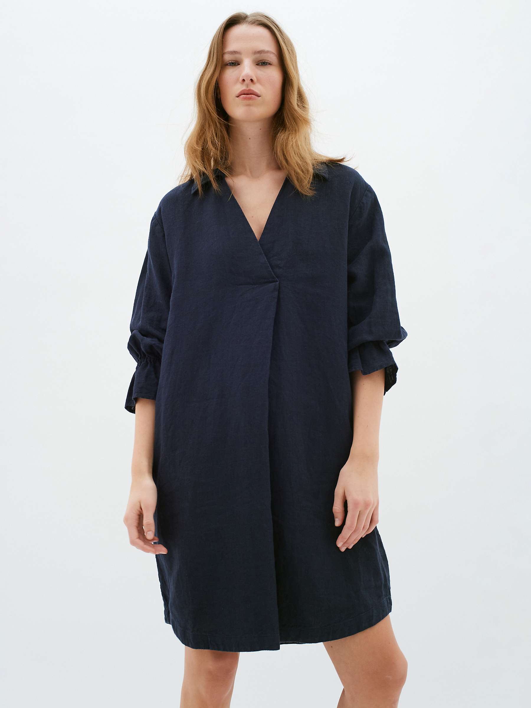 Buy InWear Peg 3/4 Sleeve Loose Fit Dress, Marine Blue Online at johnlewis.com