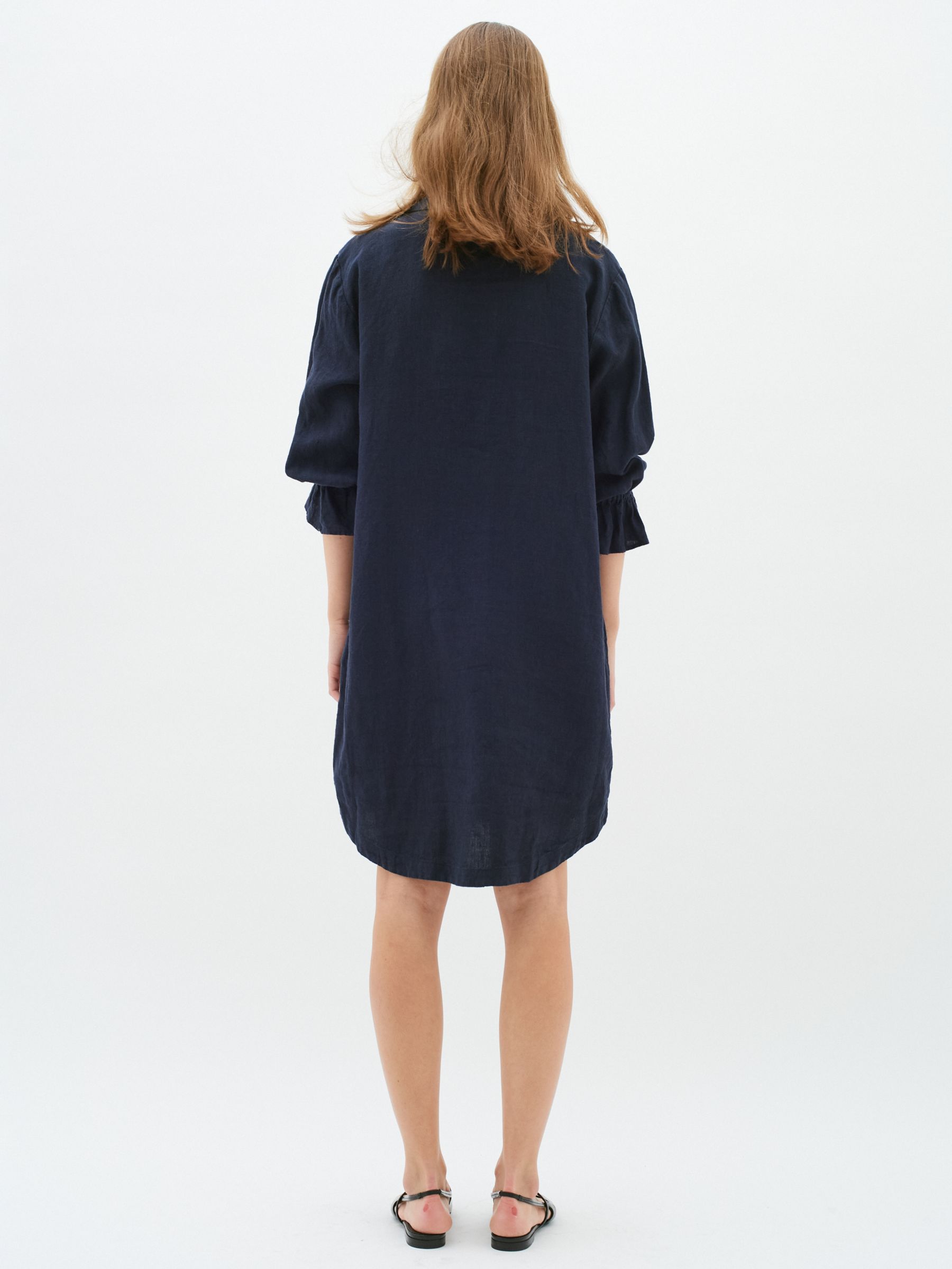 Buy InWear Peg 3/4 Sleeve Loose Fit Dress, Marine Blue Online at johnlewis.com