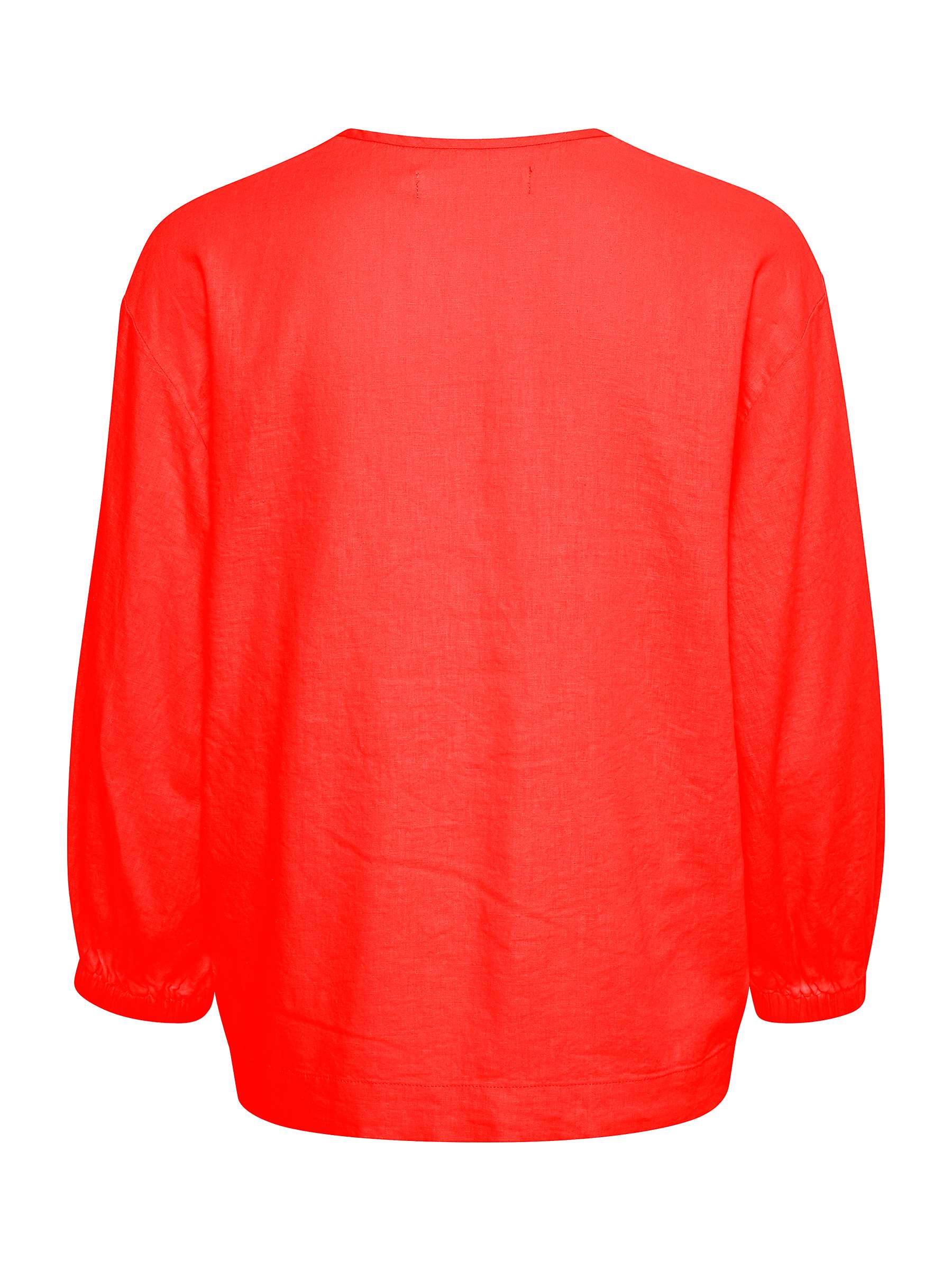 Buy InWear Pattie 3/4 Sleeve Relaxed Fit Top, Cherry Tomato Online at johnlewis.com