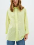 InWear Helve Cropped Sleeve Loose Fit Shirt, Lime Sorbet