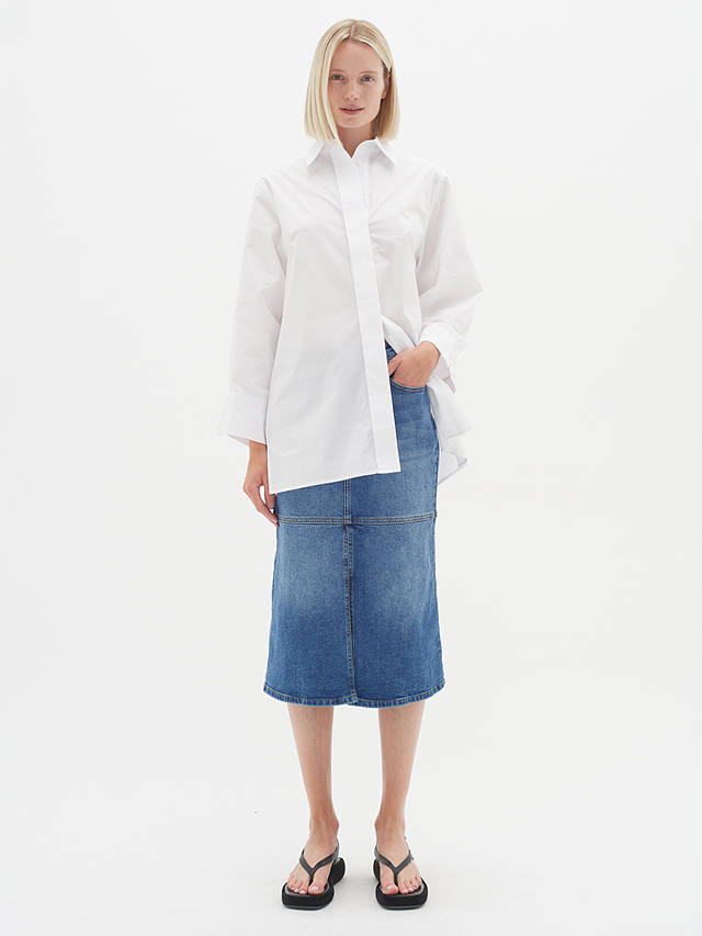 InWear Pheiffer Denim Midi Skirt, Medium Blue
