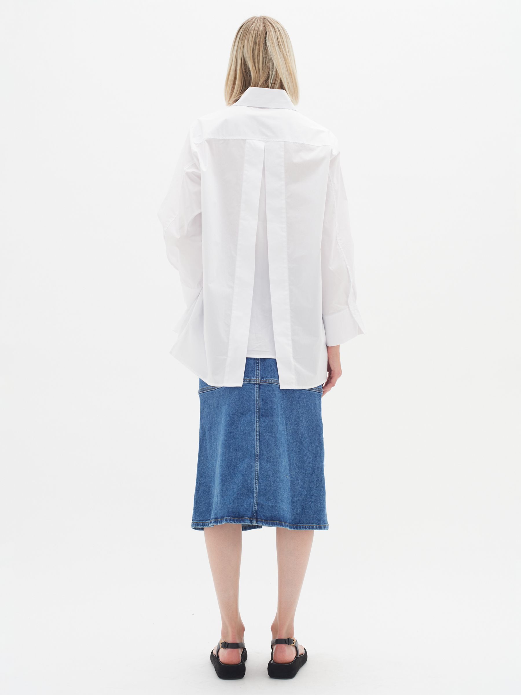 Buy InWear Pheiffer Denim Midi Skirt, Medium Blue Online at johnlewis.com