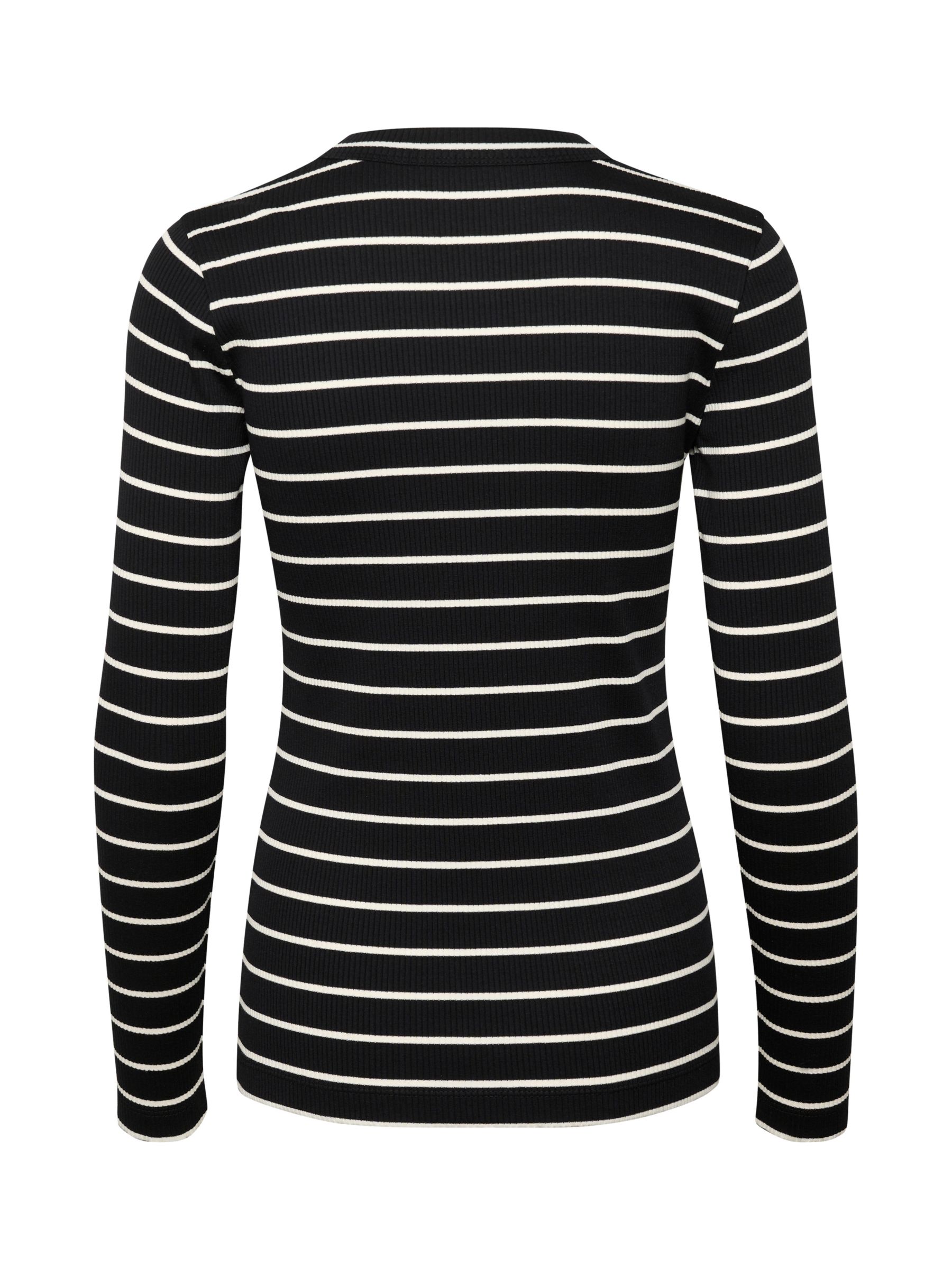 Buy InWear Dagna Stripe Top, Black/Whisper Online at johnlewis.com