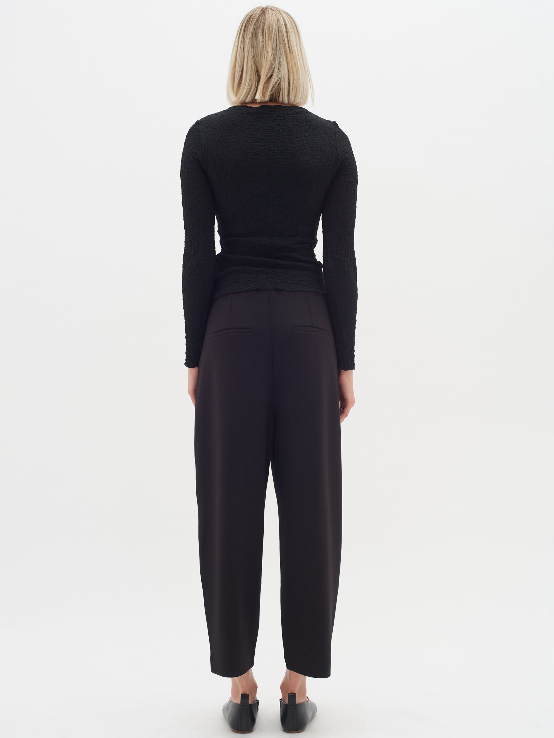 InWear Pannie Relaxed Fit Trousers, Black at John Lewis & Partners